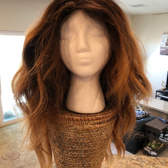 Long wavy human hair wig - Picture 3 of 4